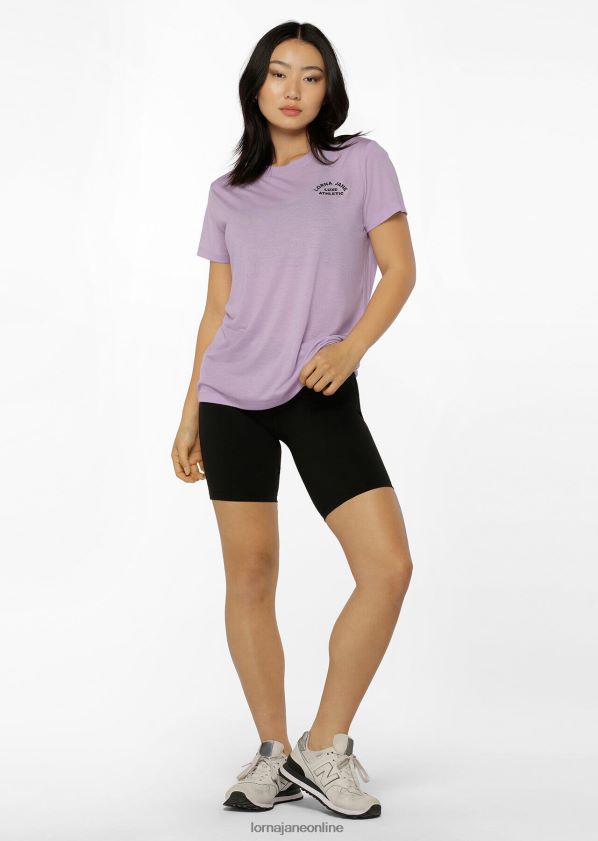 Lorna Jane Lotus-T-Shirt ZR60X215 Bekleidung heller Lavendel Frauen