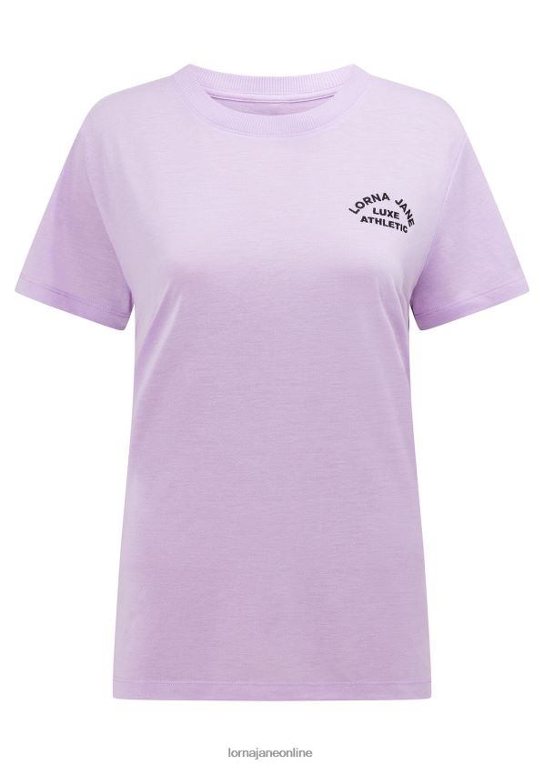 Lorna Jane Lotus-T-Shirt ZR60X215 Bekleidung heller Lavendel Frauen