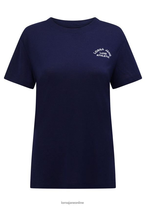 Lorna Jane Lotus-T-Shirt ZR60X216 Bekleidung Französische Marine Frauen
