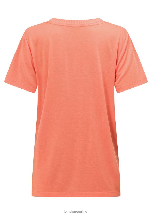 Lorna Jane Lotus-T-Shirt ZR60X277 Bekleidung Sonnenuntergang orange Frauen