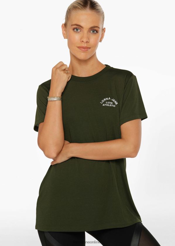Lorna Jane Lotus-T-Shirt ZR60X29 Bekleidung Luxusgrün Frauen