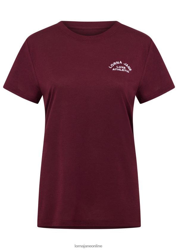 Lorna Jane Lotus-T-Shirt ZR60X30 Bekleidung kastanienbraun Frauen