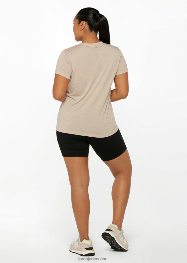 Lorna Jane Lotus-T-Shirt ZR60X348 Bekleidung cremefarben Frauen