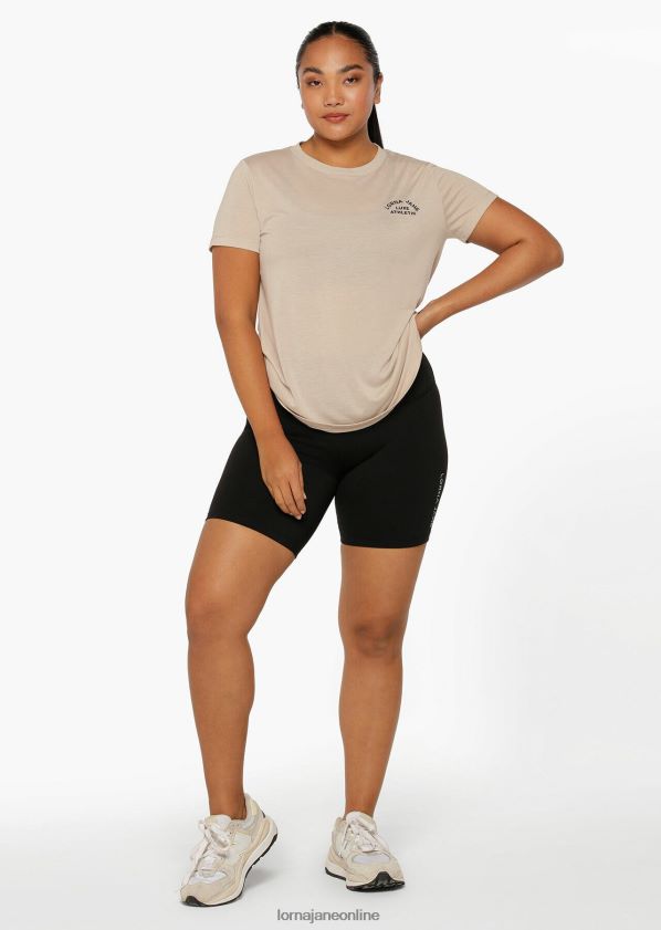 Lorna Jane Lotus-T-Shirt ZR60X348 Bekleidung cremefarben Frauen