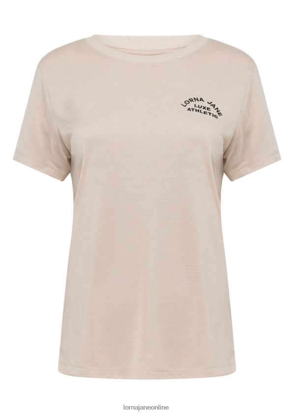 Lorna Jane Lotus-T-Shirt ZR60X348 Bekleidung cremefarben Frauen