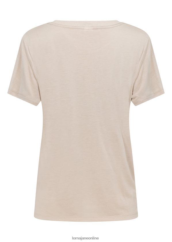 Lorna Jane Lotus-T-Shirt ZR60X348 Bekleidung cremefarben Frauen