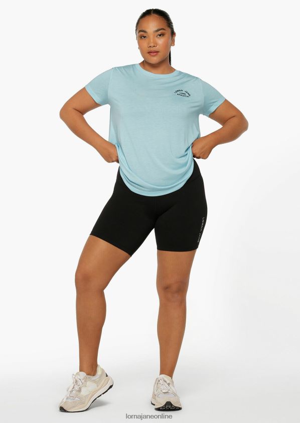 Lorna Jane Lotus-T-Shirt ZR60X349 Bekleidung blauer Himmel Frauen