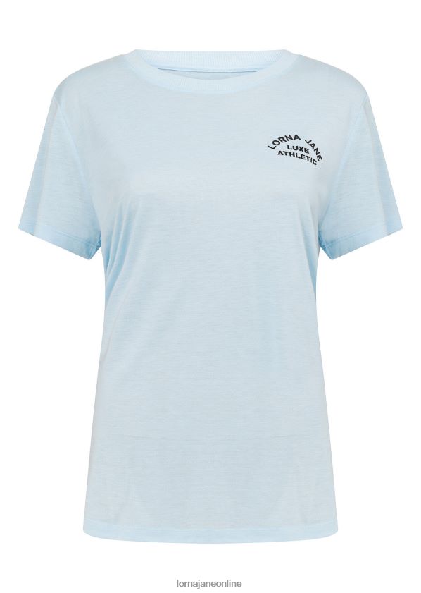 Lorna Jane Lotus-T-Shirt ZR60X349 Bekleidung blauer Himmel Frauen
