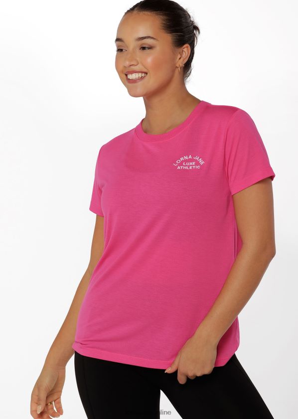 Lorna Jane Lotus-T-Shirt ZR60X397 Bekleidung Babyrosa Frauen