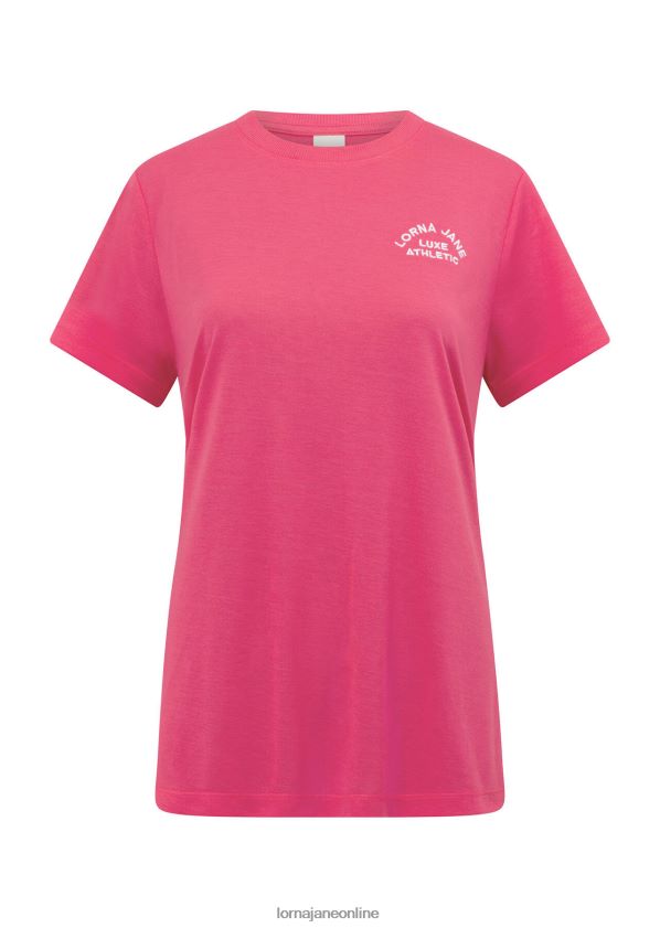 Lorna Jane Lotus-T-Shirt ZR60X397 Bekleidung Babyrosa Frauen