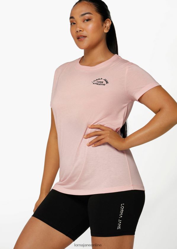 Lorna Jane Lotus-T-Shirt ZR60X454 Bekleidung Pfingstrose Frauen