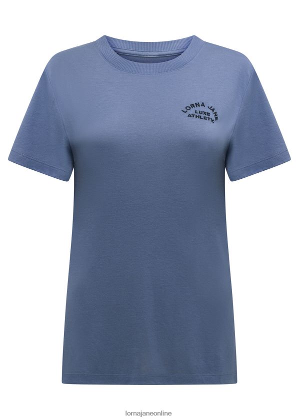 Lorna Jane Lotus-T-Shirt ZR60X96 Bekleidung trübes Blau Frauen