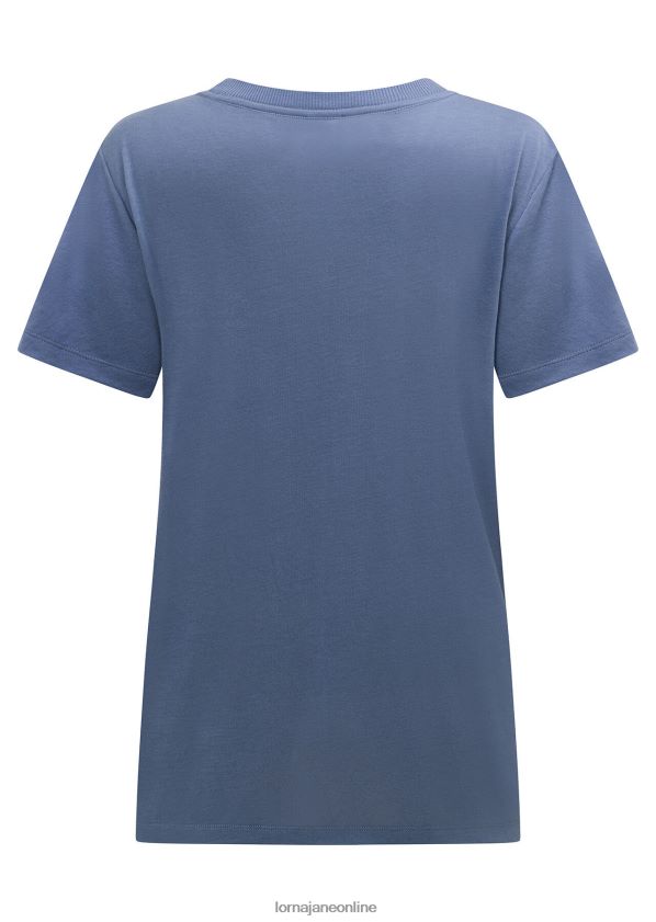 Lorna Jane Lotus-T-Shirt ZR60X96 Bekleidung trübes Blau Frauen