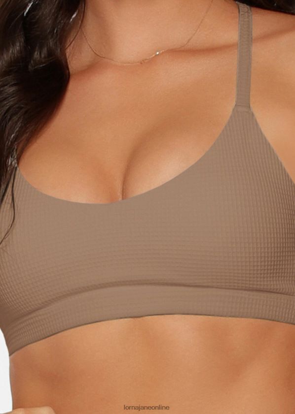 Lorna Jane Lounge-Waffel-Bralette ZR60X233 Bekleidung Knochen Frauen