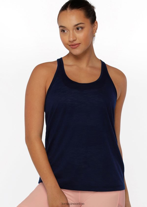 Lorna Jane Lässiges Fitness-Tanktop ZR60X373 Bekleidung Französische Marine Frauen