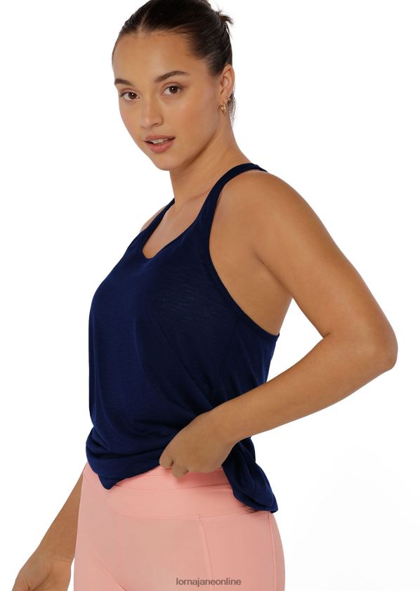 Lorna Jane Lässiges Fitness-Tanktop ZR60X373 Bekleidung Französische Marine Frauen