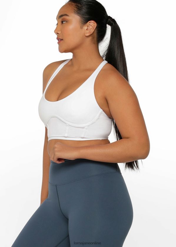 Lorna Jane Mesh-Longline-BH ZR60X293 Bekleidung Weiß Frauen