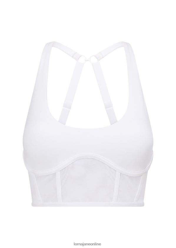 Lorna Jane Mesh-Longline-BH ZR60X293 Bekleidung Weiß Frauen