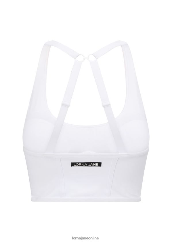 Lorna Jane Mesh-Longline-BH ZR60X293 Bekleidung Weiß Frauen