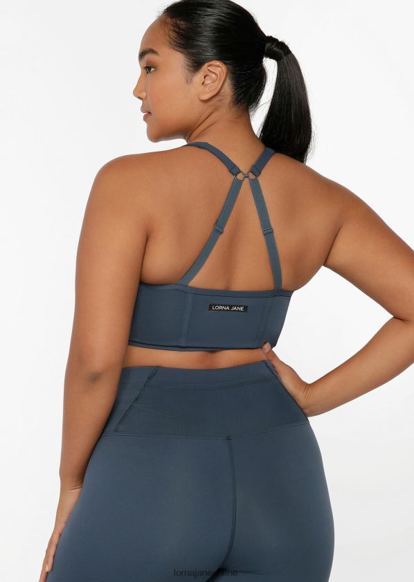 Lorna Jane Mesh-Longline-BH ZR60X294 Bekleidung blasses Indigo Frauen