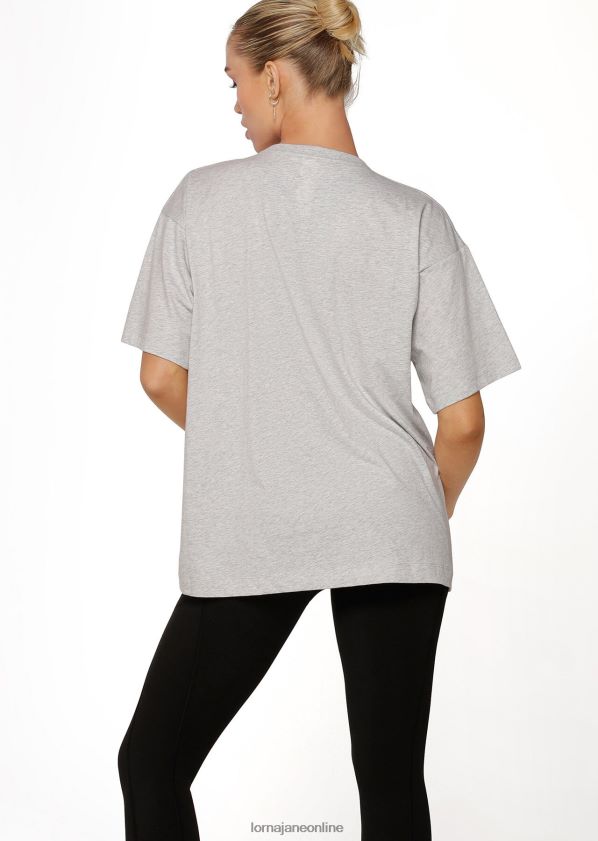 Lorna Jane Metaverse 3D-Boyfriend-Grafik-T-Shirt ZR60X227 Bekleidung hellgrau meliert Frauen