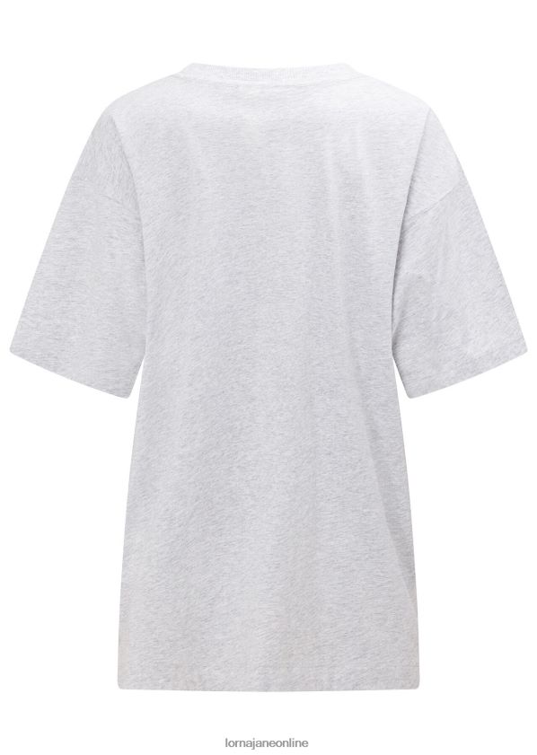 Lorna Jane Metaverse 3D-Boyfriend-Grafik-T-Shirt ZR60X227 Bekleidung hellgrau meliert Frauen
