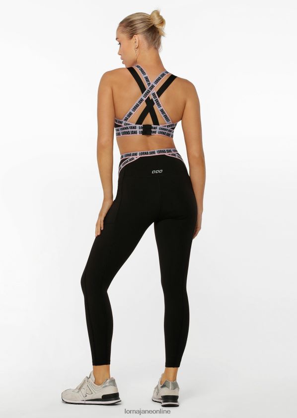 Lorna Jane Metaverse recycelte Knöchelbeißer-Leggings mit scheuerfreier Tasche ZR60X219 Bekleidung Schwarz Frauen