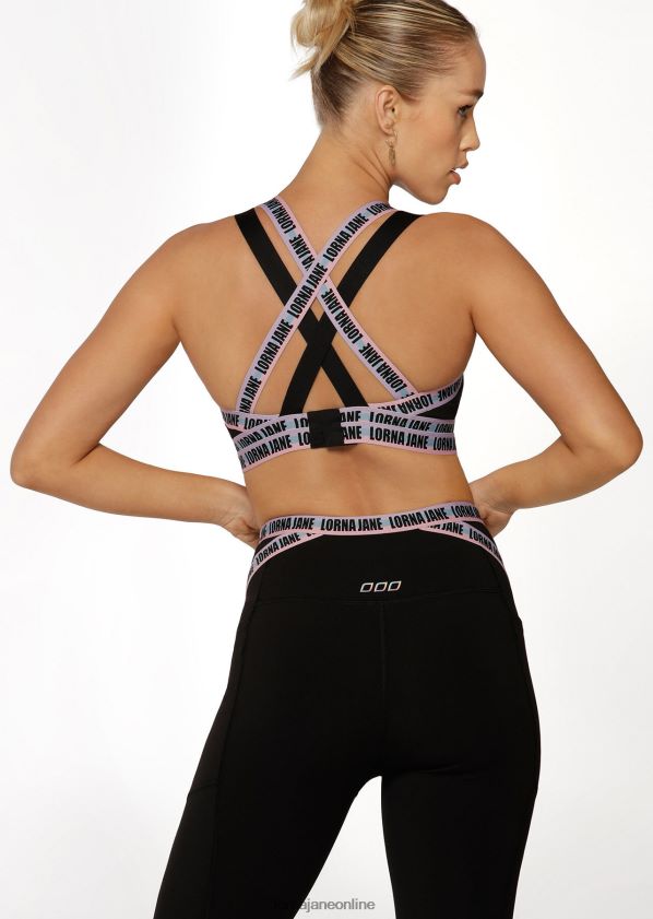 Lorna Jane Metaverse recycelter Sport-BH ZR60X218 Bekleidung Schwarz Frauen