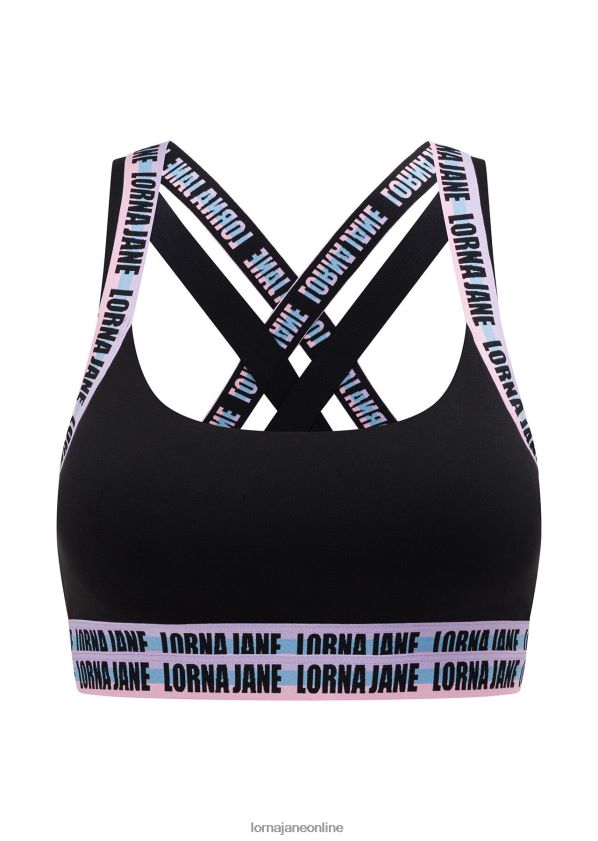 Lorna Jane Metaverse recycelter Sport-BH ZR60X218 Bekleidung Schwarz Frauen