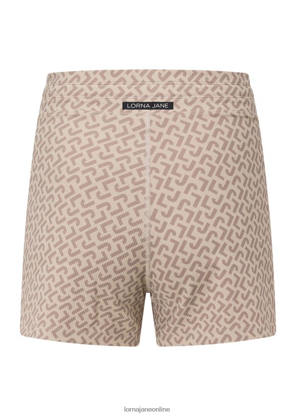 Lorna Jane Monogrammierte Rib-Kick-Shorts ZR60X248 Bekleidung Monogrammdruck Frauen