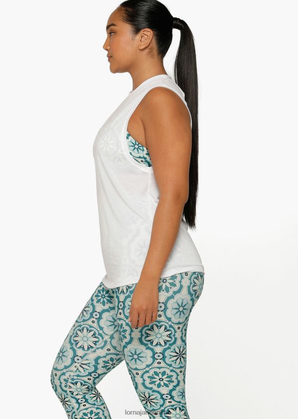 Lorna Jane Muskeltank mit Ausschnitt ZR60X342 Bekleidung Weiß Frauen