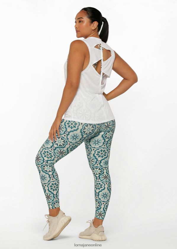 Lorna Jane Muskeltank mit Ausschnitt ZR60X342 Bekleidung Weiß Frauen