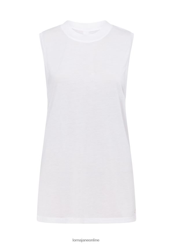 Lorna Jane Muskeltank mit Ausschnitt ZR60X342 Bekleidung Weiß Frauen