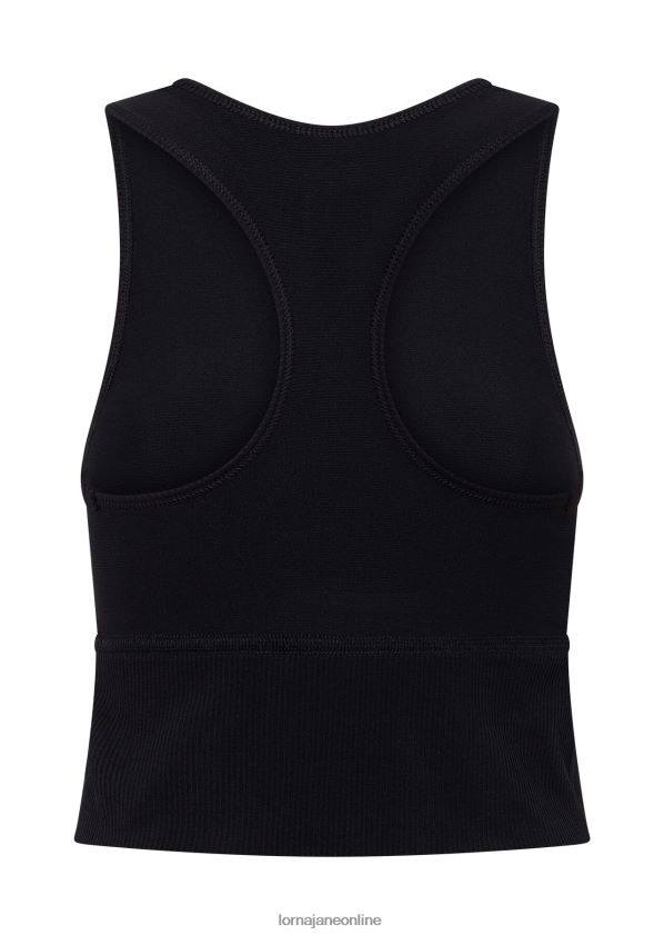 Lorna Jane Nahtloses konturgeschnittenes Tanktop ZR60X74 Bekleidung Schwarz Frauen