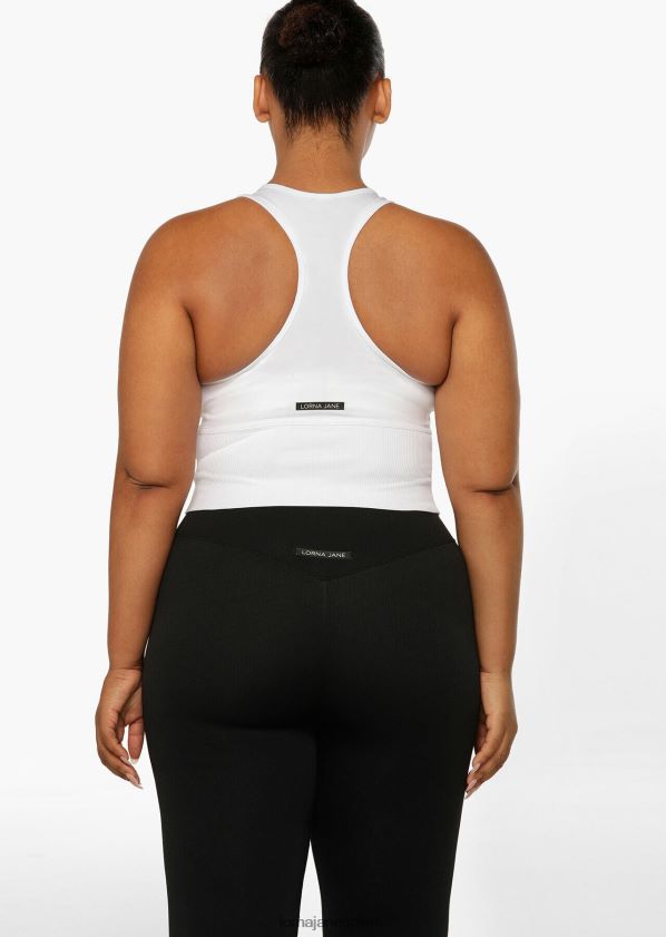 Lorna Jane Nahtloses konturgeschnittenes Tanktop ZR60X75 Bekleidung Weiß Frauen