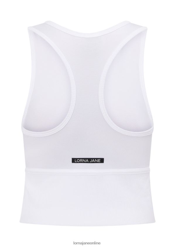 Lorna Jane Nahtloses konturgeschnittenes Tanktop ZR60X75 Bekleidung Weiß Frauen