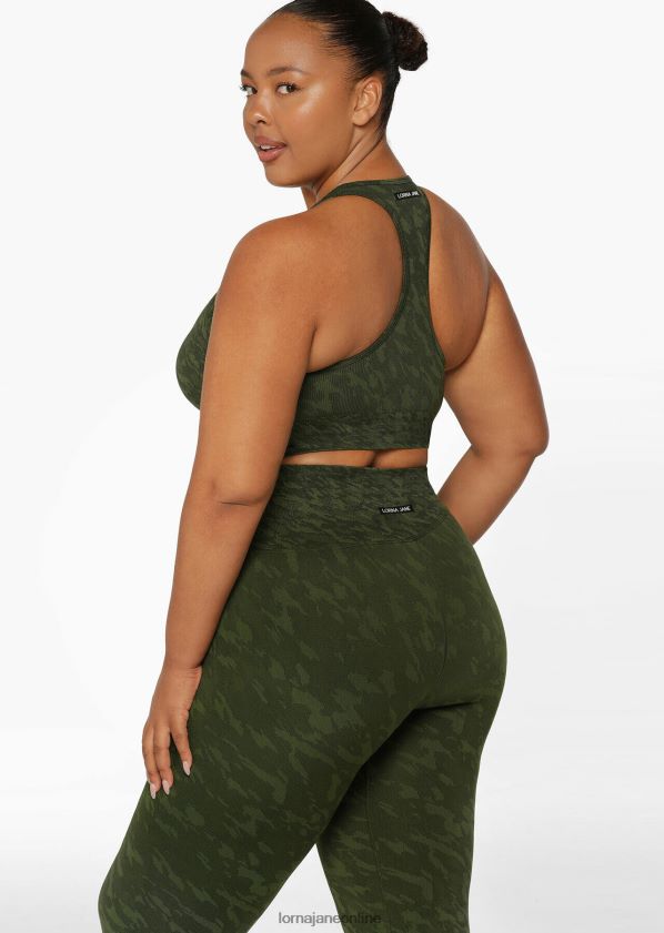 Lorna Jane Nehmen Sie einen nahtlosen Sport-BH zum Wandern ZR60X46 Bekleidung Gelände-Jacquard Frauen