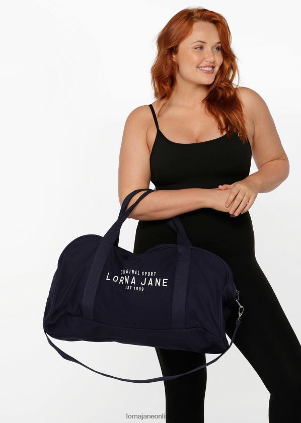 Lorna Jane Originale Sport-Reisetasche aus Segeltuch ZR60X276 Zubehörteil Französische Marine Frauen