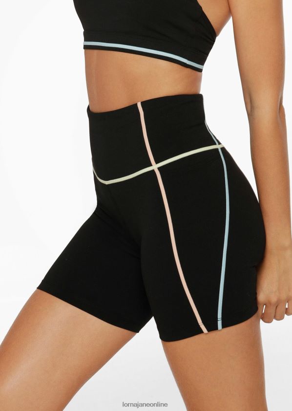 Lorna Jane Pastellfarbene recycelte Fahrradshorts ohne Scheuern ZR60X52 Bekleidung Schwarz Frauen