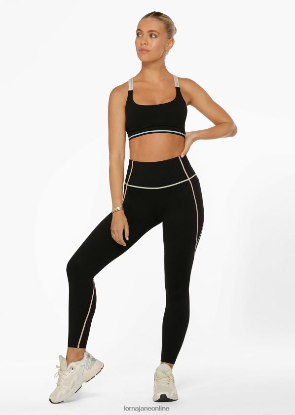 Lorna Jane Pastellfarbene recycelte Knöchelbeißer-Leggings ohne Scheuern ZR60X57 Bekleidung Schwarz Frauen