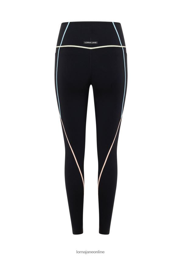 Lorna Jane Pastellfarbene recycelte Knöchelbeißer-Leggings ohne Scheuern ZR60X57 Bekleidung Schwarz Frauen