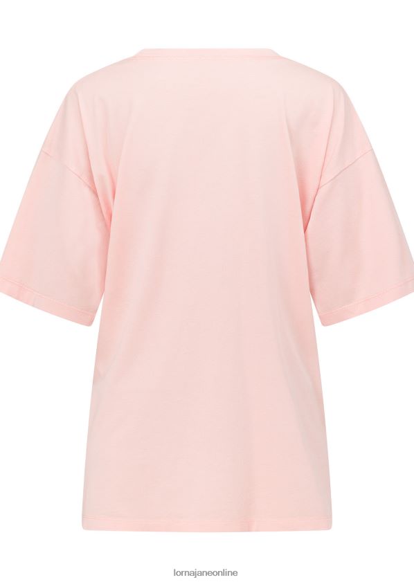 Lorna Jane Pikantes gewaschenes Boyfriend-T-Shirt ZR60X300 Bekleidung gewaschener Staubpfirsich Frauen
