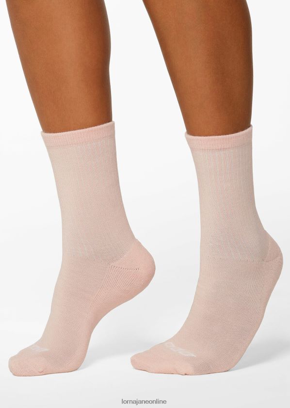 Lorna Jane Quarter-Crew-Socke aus Merinowollmischung ZR60X42 Zubehörteil verzaubertes Rosa Frauen