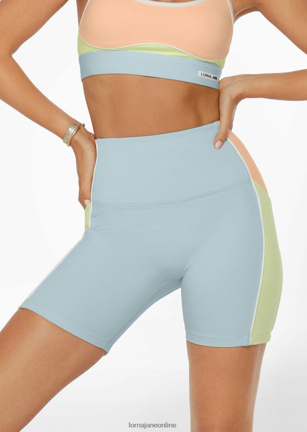 Lorna Jane Rainbow Splice No Ride Booty Pocket Bike Short ZR60X56 Bekleidung Regenbogenspleiß Frauen