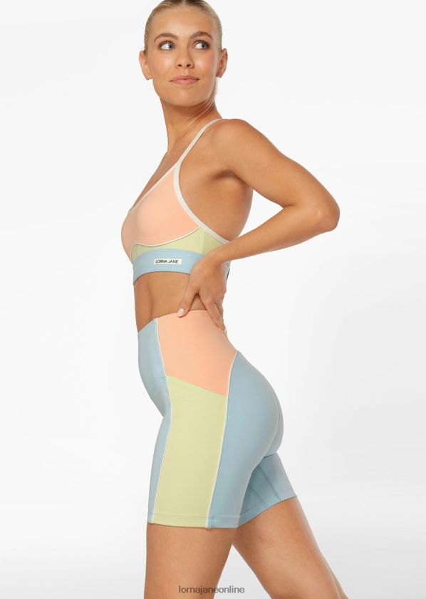Lorna Jane Regenbogen-Splice-Sport-BH ZR60X53 Bekleidung Regenbogenspleiß Frauen
