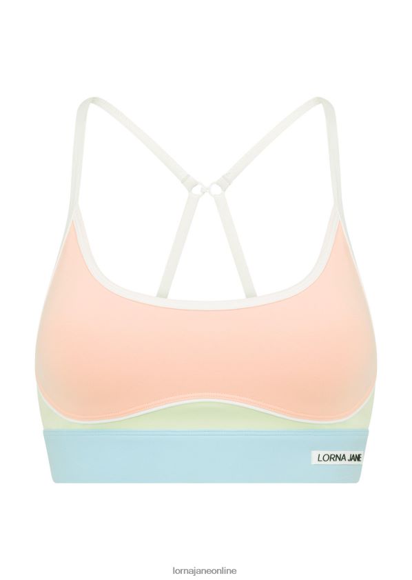 Lorna Jane Regenbogen-Splice-Sport-BH ZR60X53 Bekleidung Regenbogenspleiß Frauen