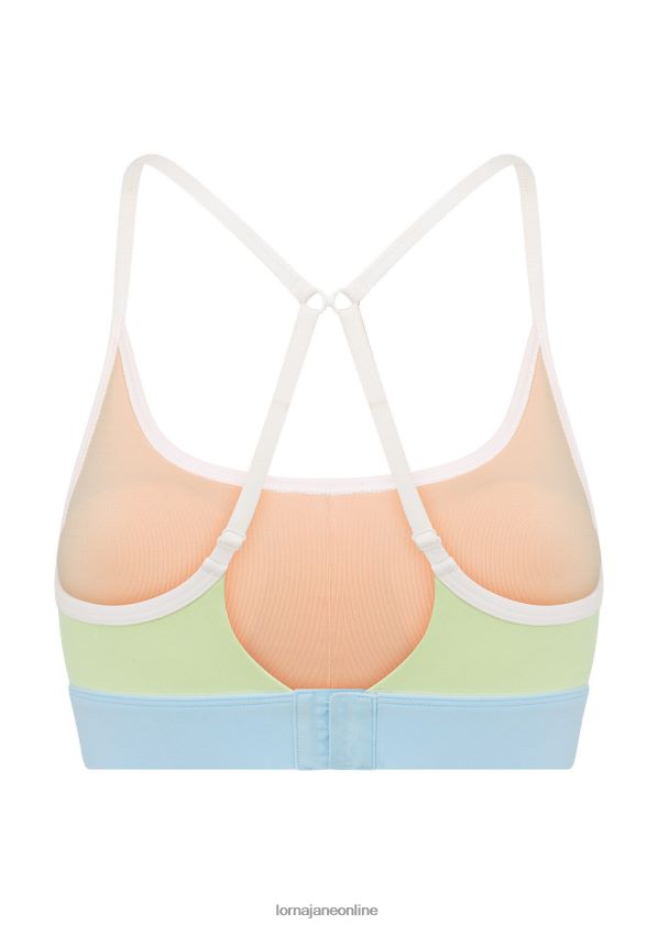 Lorna Jane Regenbogen-Splice-Sport-BH ZR60X53 Bekleidung Regenbogenspleiß Frauen
