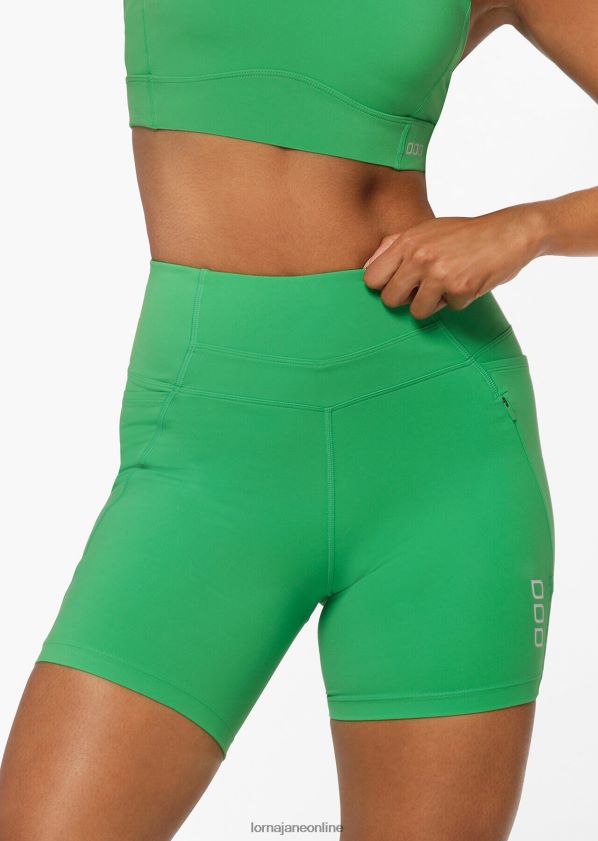 Lorna Jane Reißverschlusstasche recycelte Bauchstütze 16 cm lange Radhose ZR60X147 Bekleidung Mojito Frauen