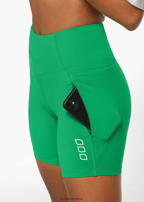 Lorna Jane Reißverschlusstasche recycelte Bauchstütze 16 cm lange Radhose ZR60X147 Bekleidung Mojito Frauen