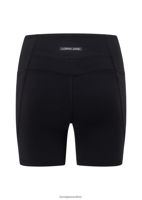 Lorna Jane Reißverschlusstasche recycelte Bauchstütze 16 cm lange Radhose ZR60X162 Bekleidung Schwarz Frauen